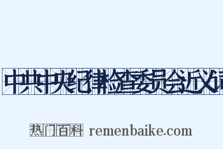 中共中央纪律检查委员会近义词是什么意思的图片